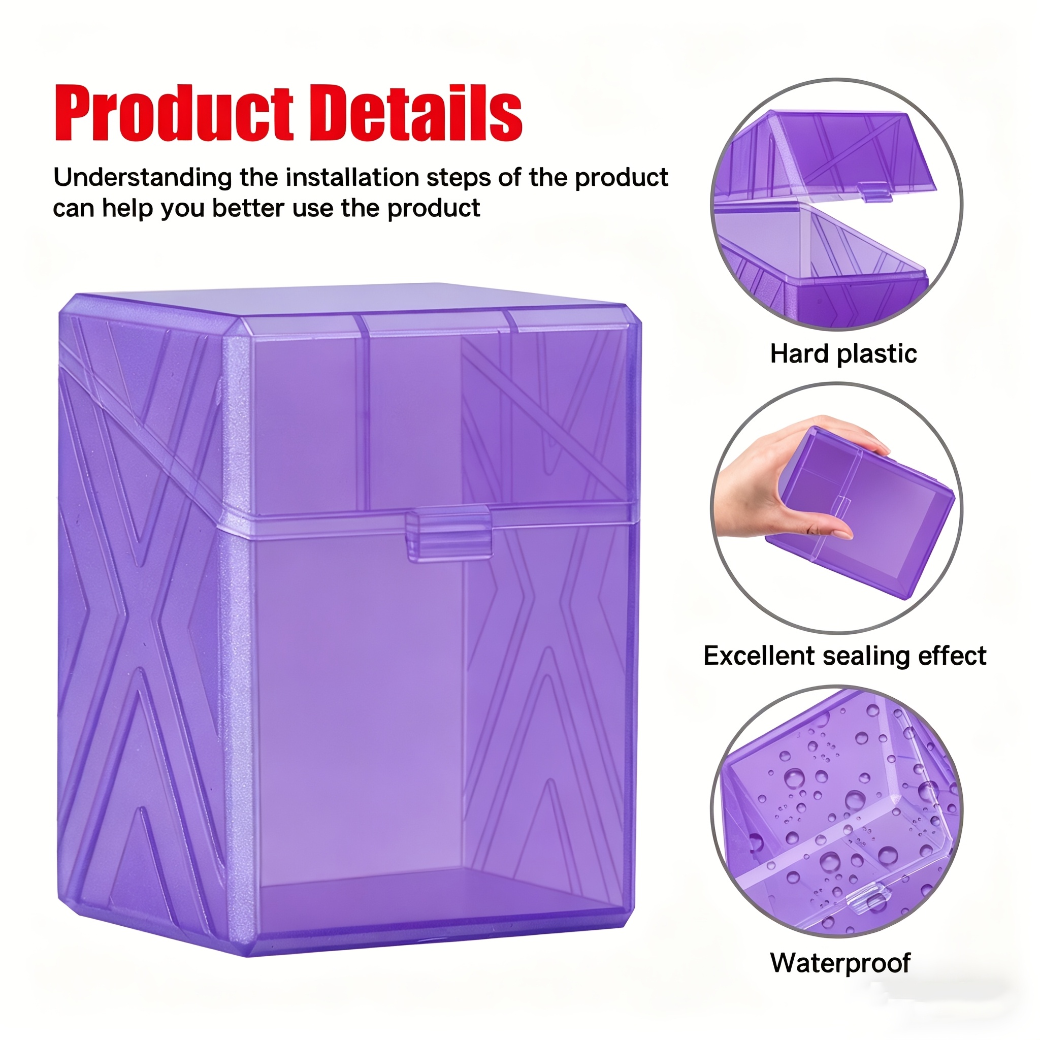 200+Pcs Hard Portable Card Deck Cases Set